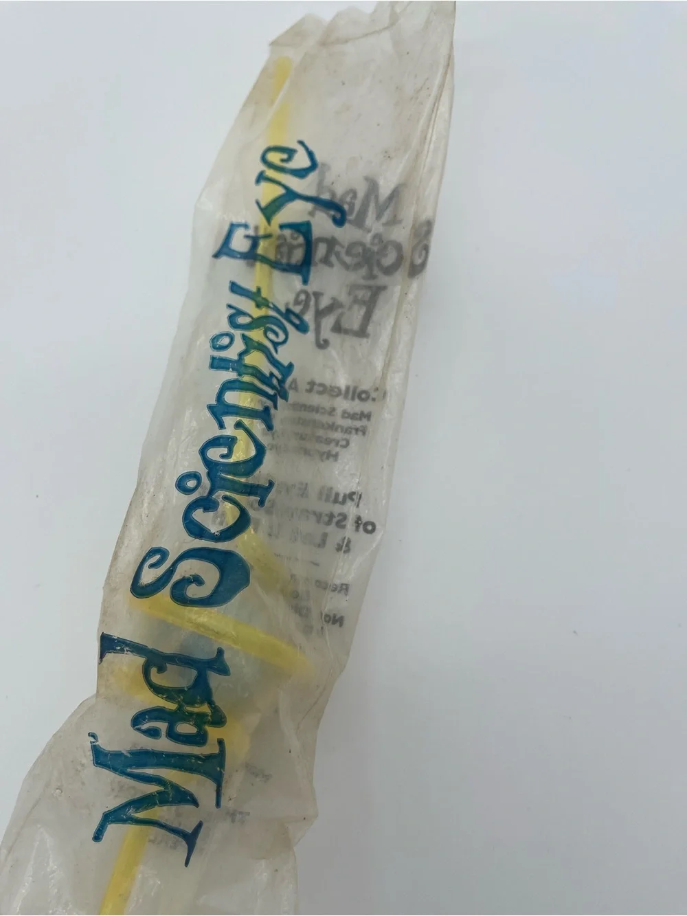 Vintage 1990's Taco Bell Floating Eyeball Crazy Straw Mad scientist Eye